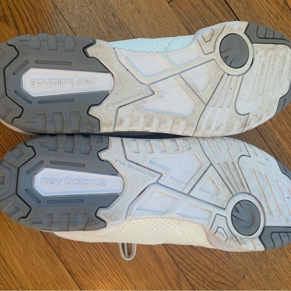 New Balance White & Gray 550 Low-Top Sneakers - Picture 3 of 4